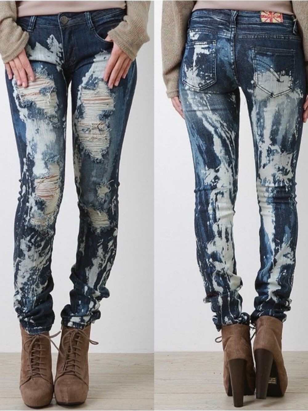 Acid Wash Skinny Jeans